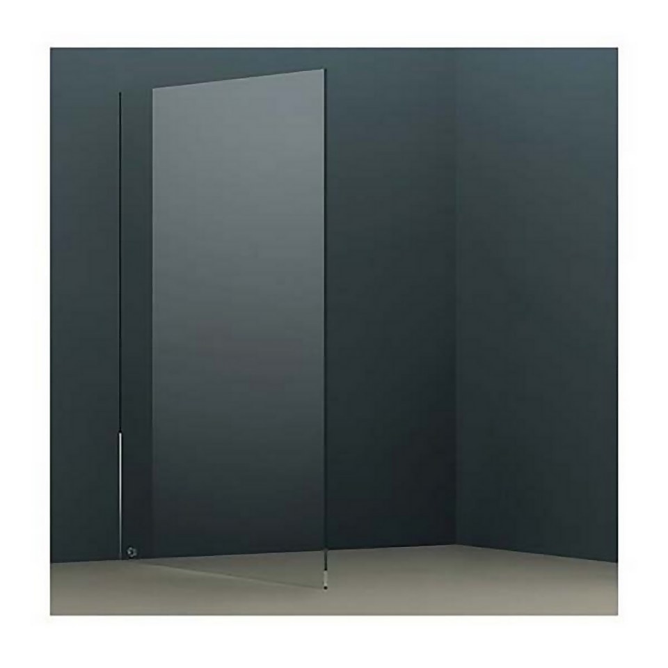Bathstore Wet Room Screen with Wall Bar 2000 x 1200mm - Chrome