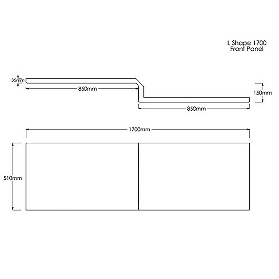 Bathstore Lena L Shaped Side Bath Panel 1700mm Homebase