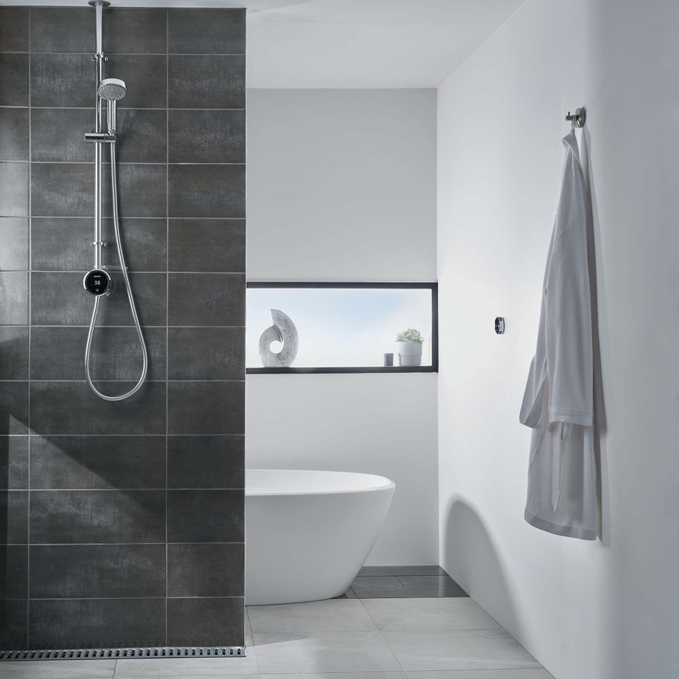 Aqualisa Quartz Touch Exposed Digital Shower for Combi Boilers