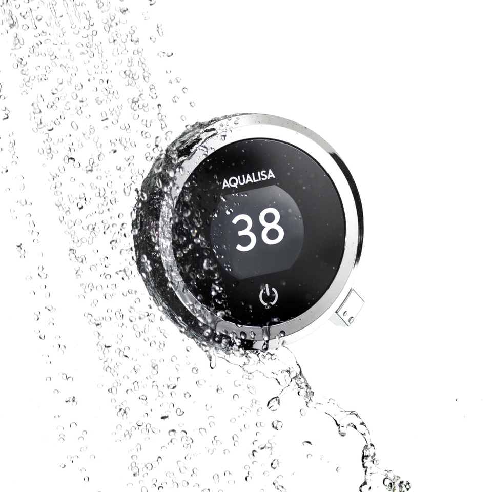 Aqualisa Quartz Touch Fixed Head Digital Shower - Gravity Pumped