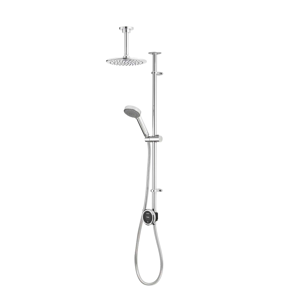Aqualisa Quartz Touch Exposed Digital Shower & Ceiling Head Kit - HP/Combi
