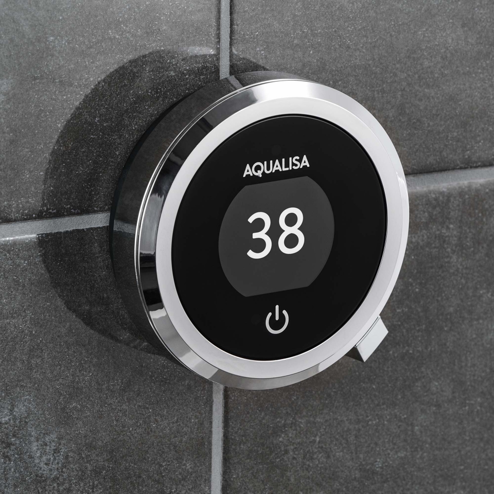 Aqualisa Quartz Touch Concealed Digital Shower & Ceiling Head Kit for Combi Boilers