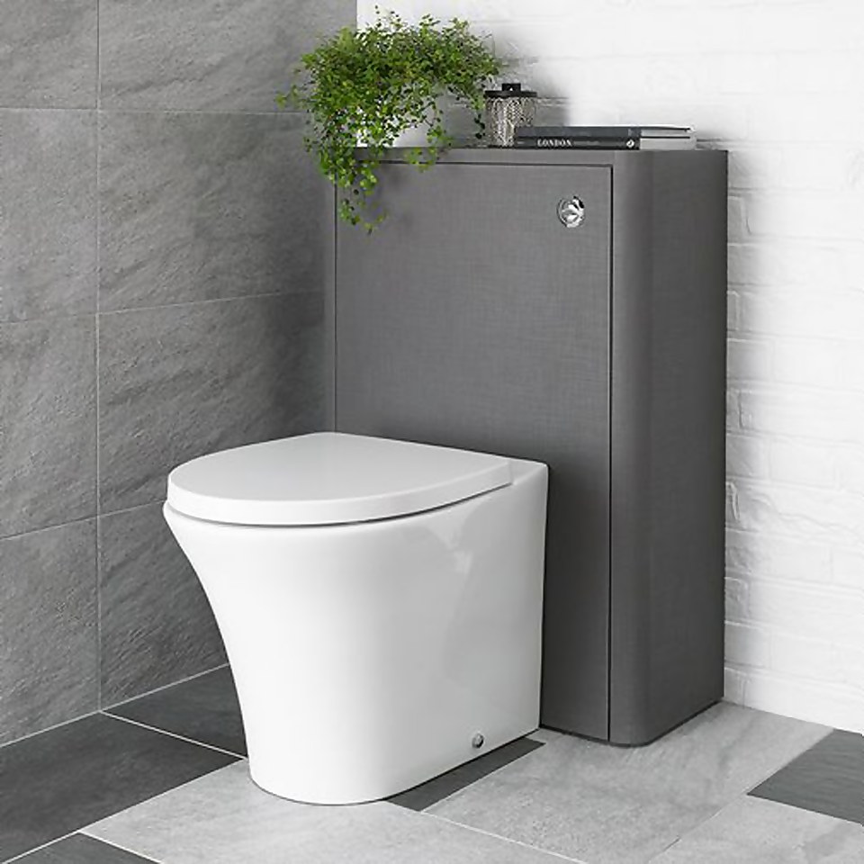 Bathstore Linen Toilet Unit Grey Homebase
