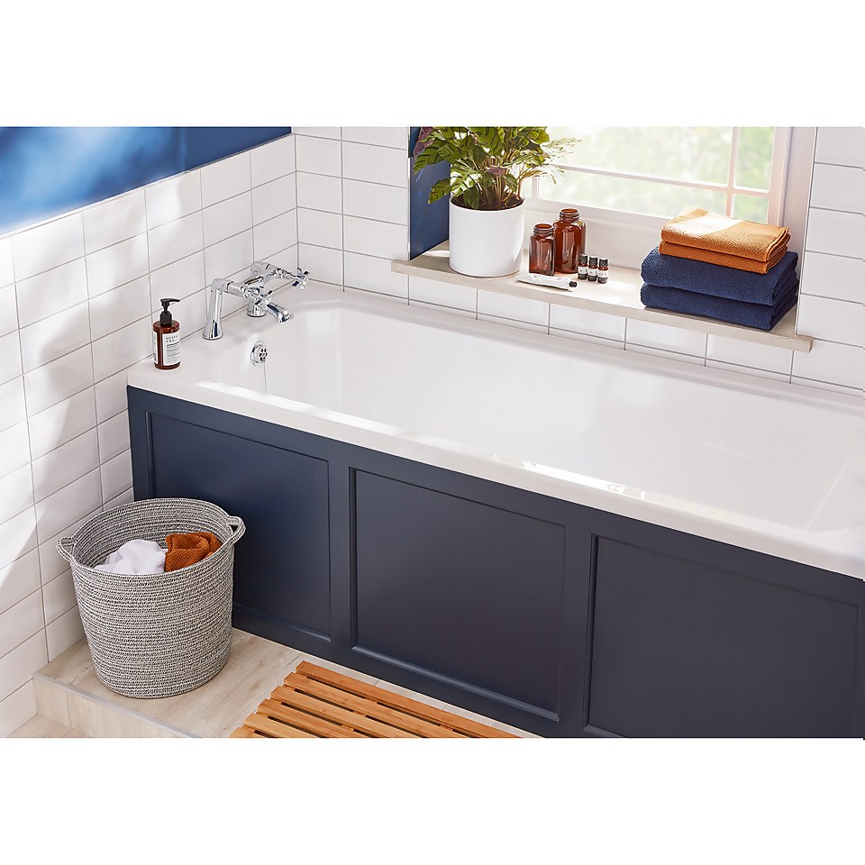 Bathstore Savoy Bath Front Panel 1800mm Navy Blue Homebase