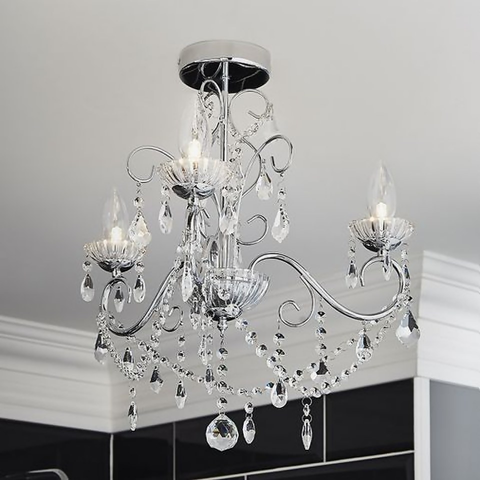Savoy three light chandelier. Homebase