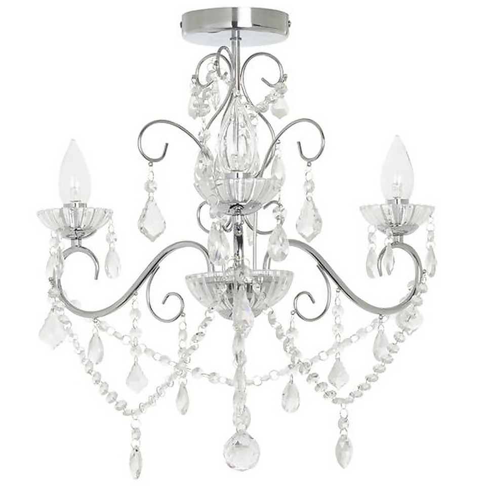 Savoy three light chandelier. Homebase