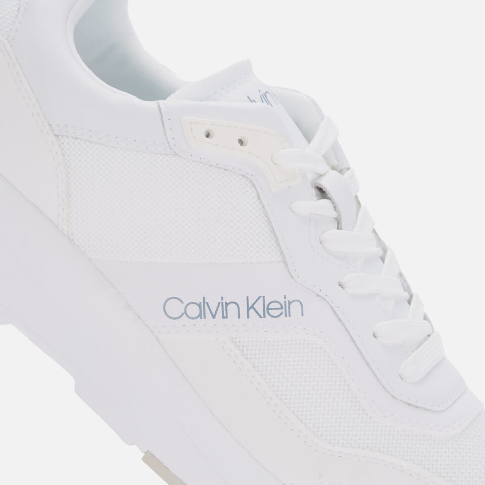 Calvin Klein Men's Low Top Running Style Trainers - White/Sugar Swizzle