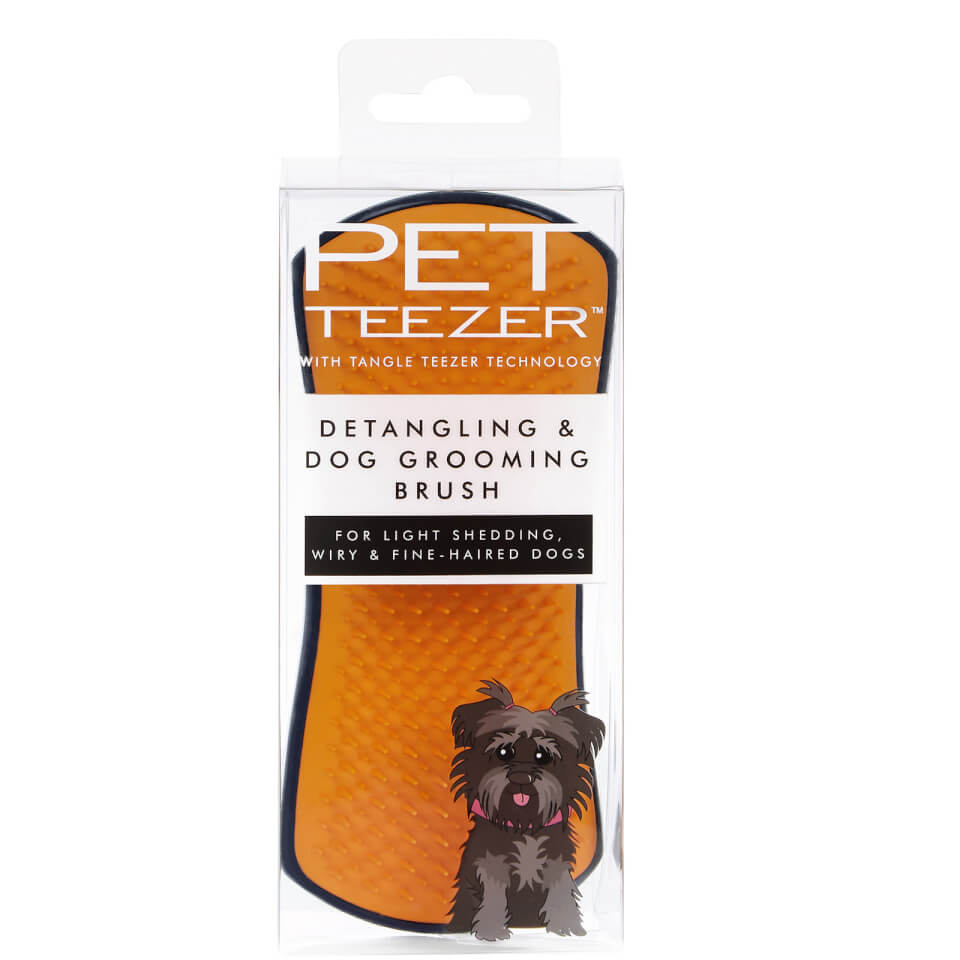 Tangle Teezer Pet Teezer Detangling Dog Grooming Brush - Navy and Orange