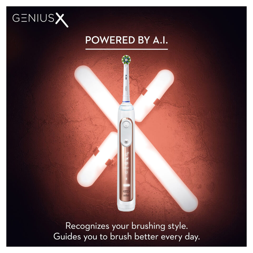 Oral B Genius X Rose Gold Electric Toothbrush Designed by Braun