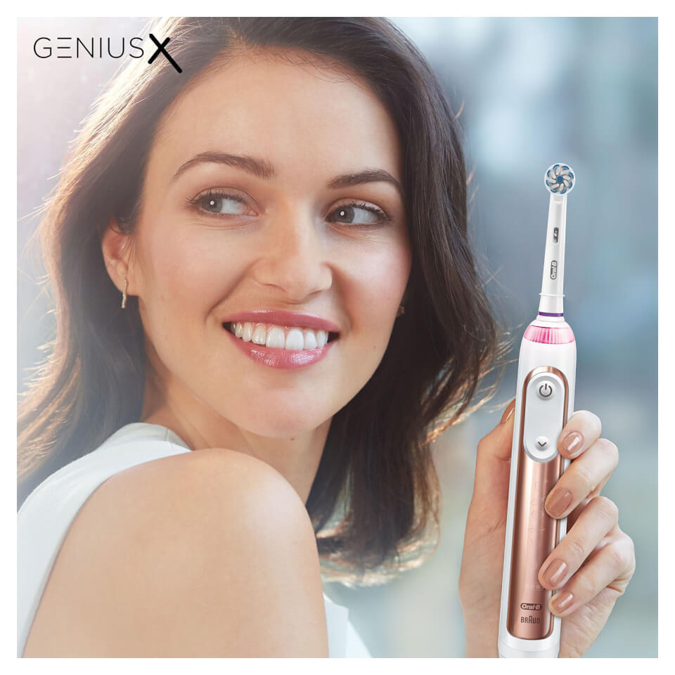 Oral B Genius X Rose Gold Electric Toothbrush Designed by Braun