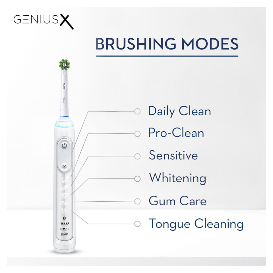 Oral B Genius X White Electric Toothbrush Designed by Braun