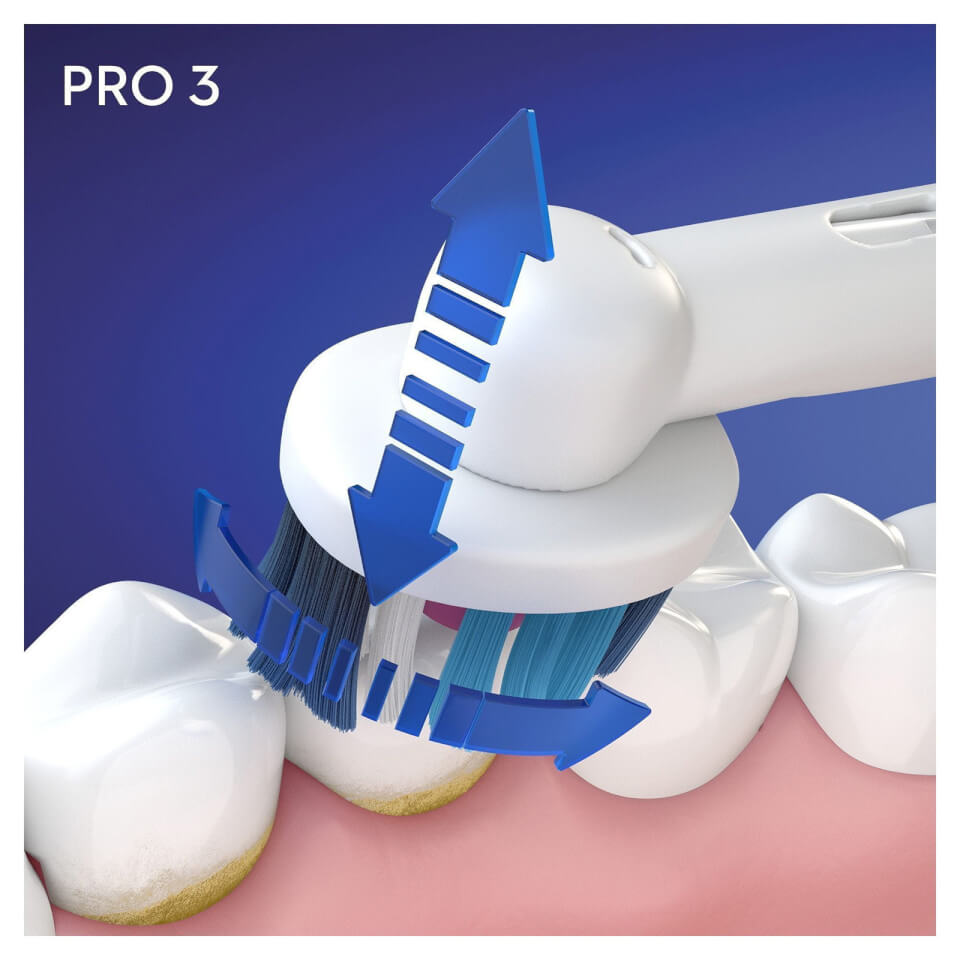 Oral B Pro 3 - 3500 - Pink Electric Toothbrush Designed by Braun