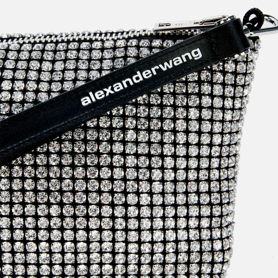 Alexander Wang Women's Heiress Crystal Soft Clutch Bag - White