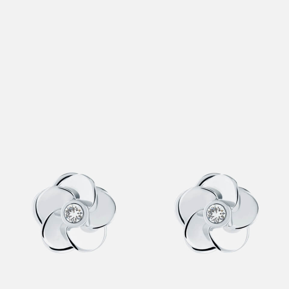 Ted Baker Women's Pelipa: Flower Stud Earring - Silver Tone/Clear Crystal