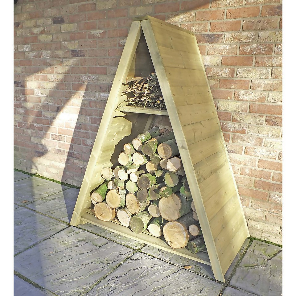Shire Large Triangular Log Store Tongue and Groove