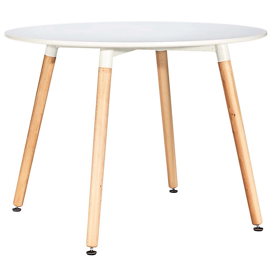 Chloe Round Dining Table - White