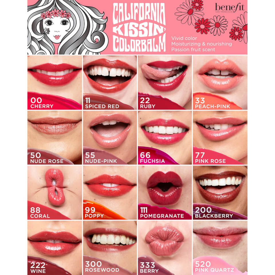 benefit California Kissin Moisturising Lip Balm - Poppy 99