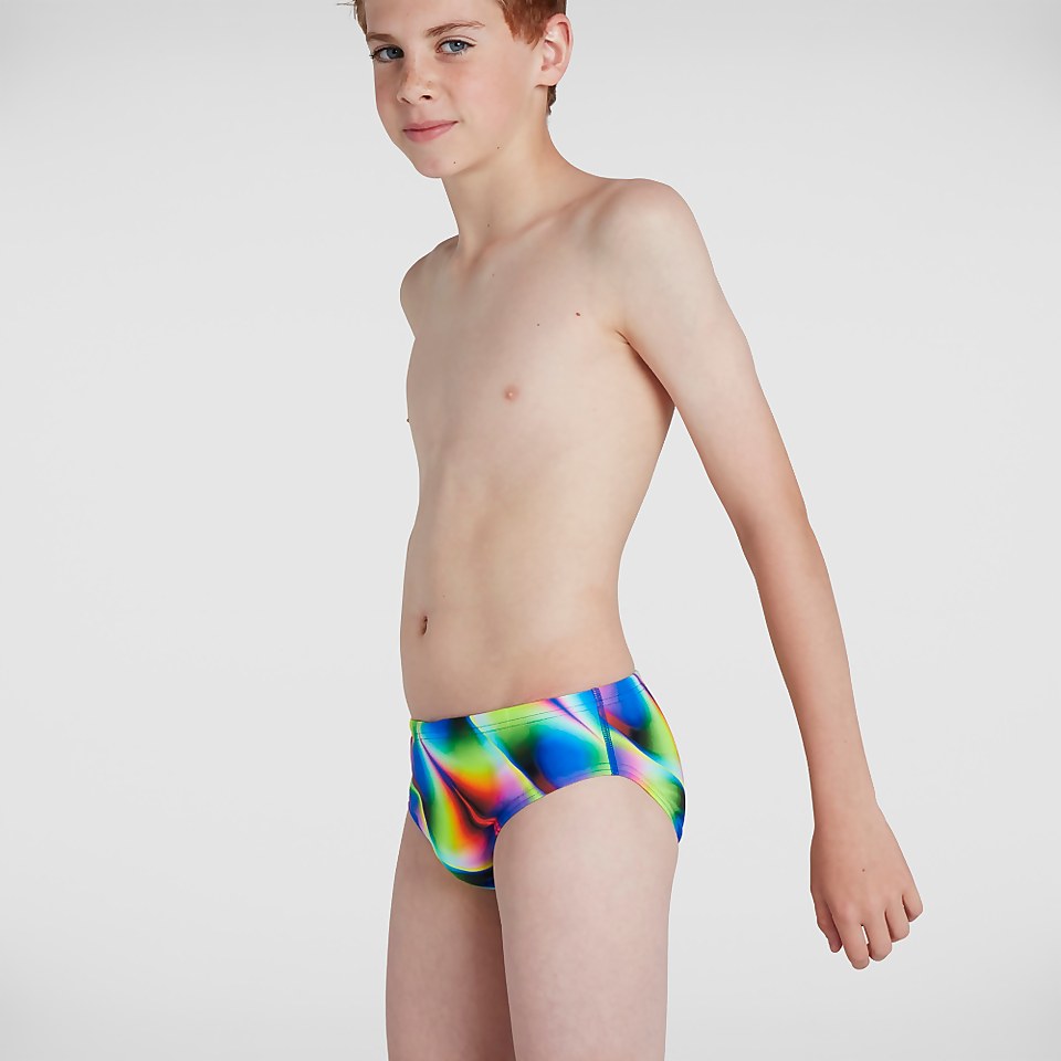 Jungen Allover 6,5 cm Badehose in Blau