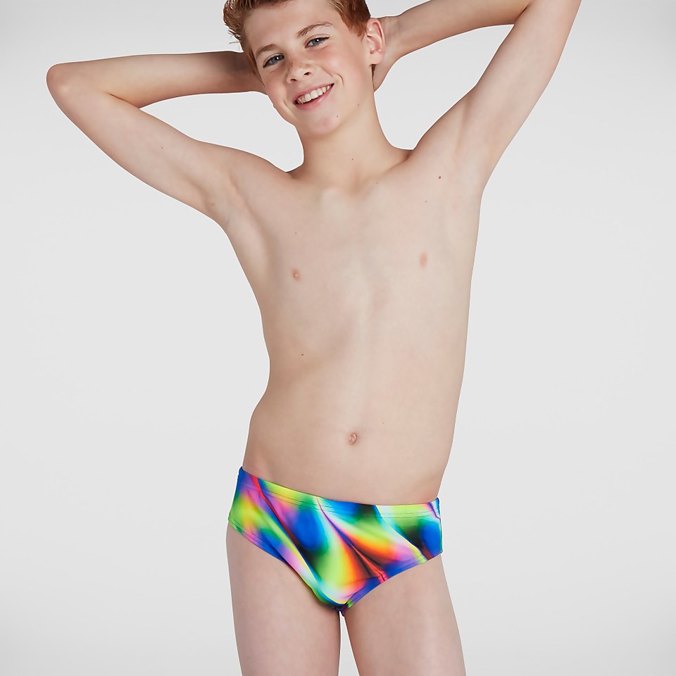 Jungen Allover 6,5 cm Badehose in Blau