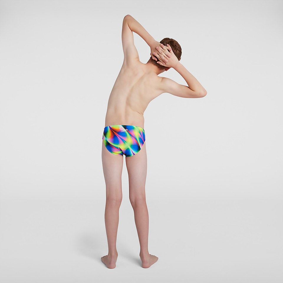 Jungen Allover 6,5 cm Badehose in Blau