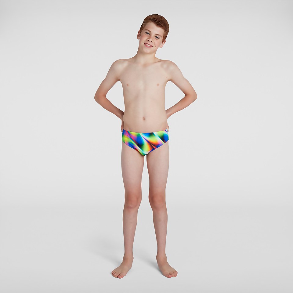 Jungen Allover 6,5 cm Badehose in Blau