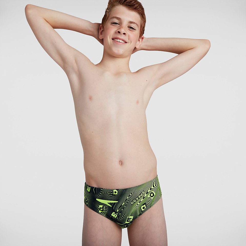 Boys' Allover 6.5cm Trunks Black