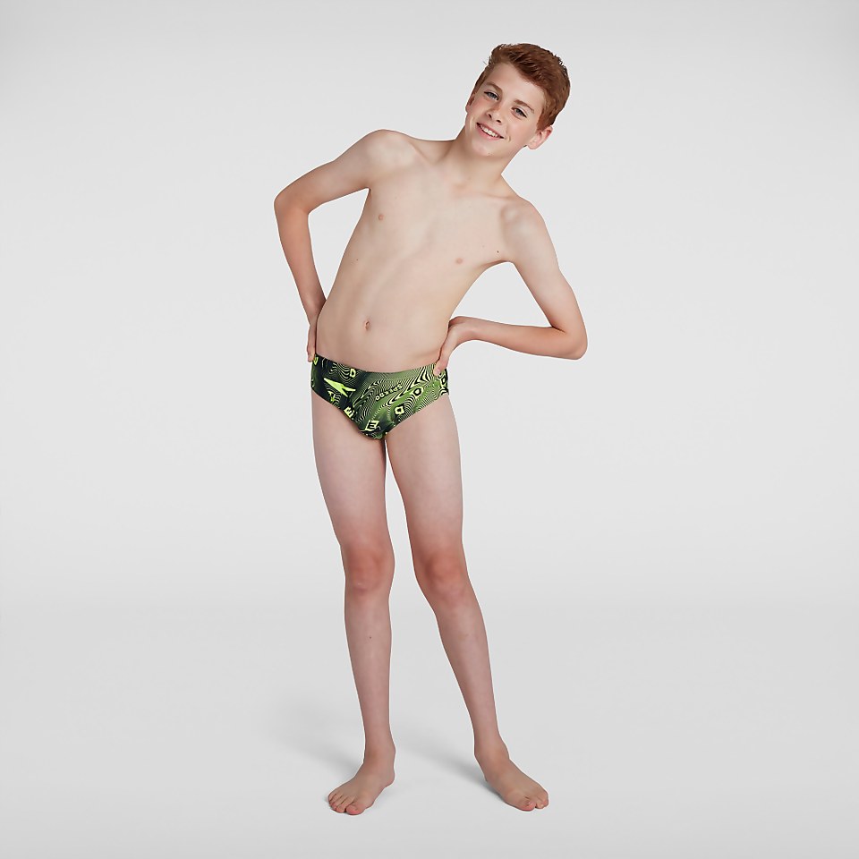 Boys' Allover 6.5cm Trunks Black