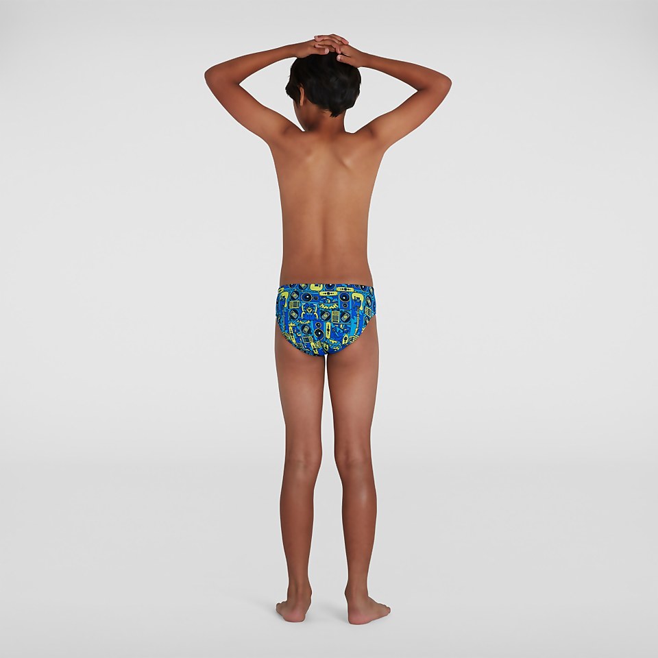 Jungen Allover Badehose in Schwarz