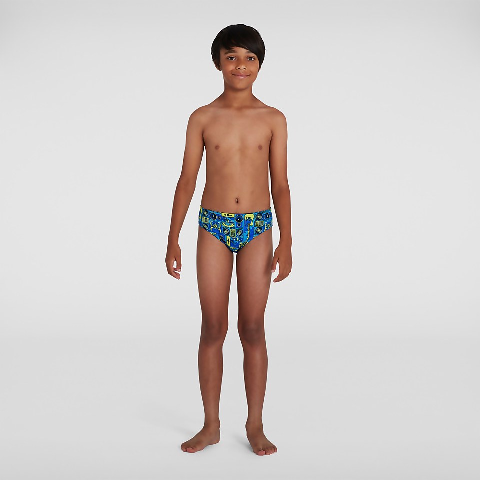 Jungen Allover Badehose in Schwarz
