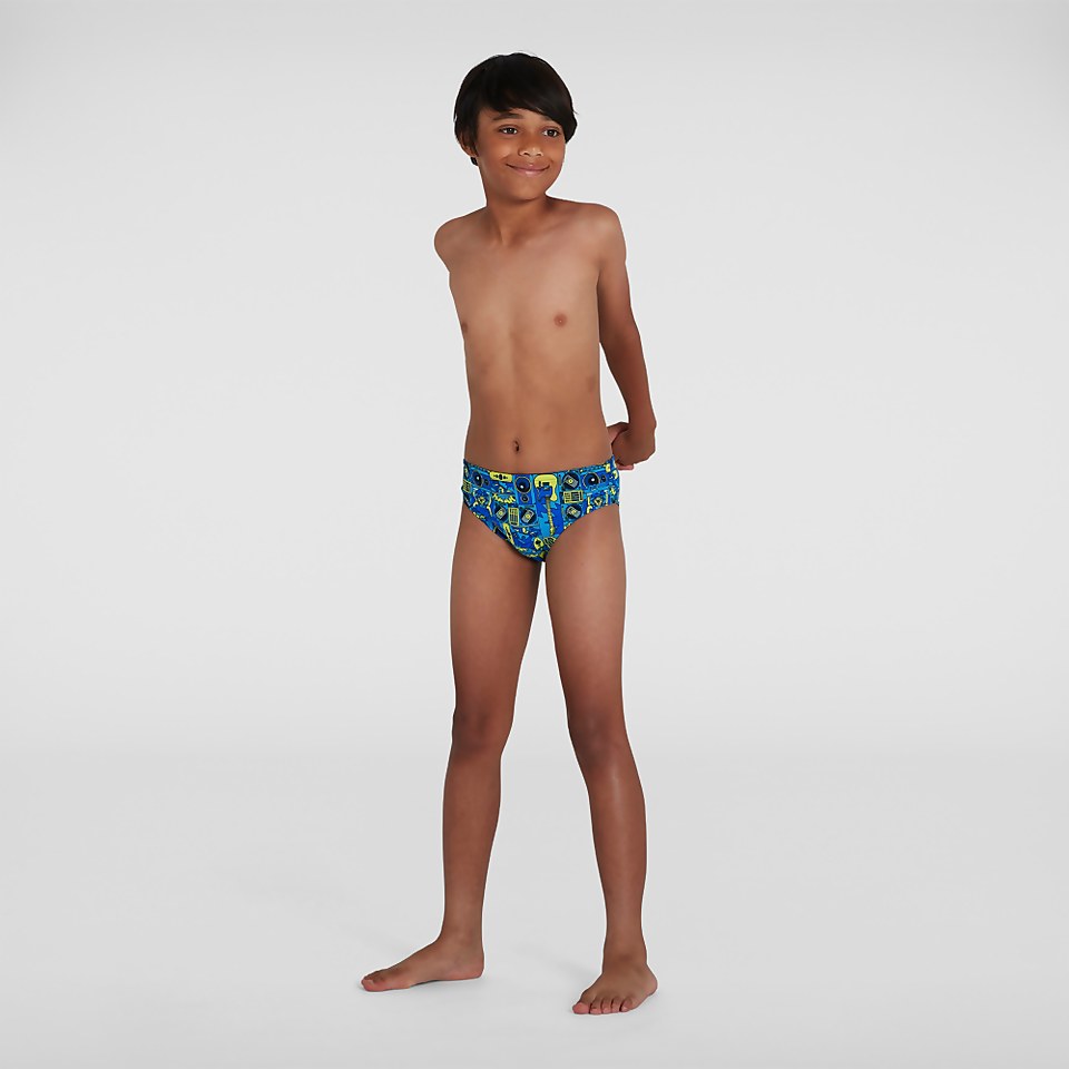 Jungen Allover Badehose in Schwarz