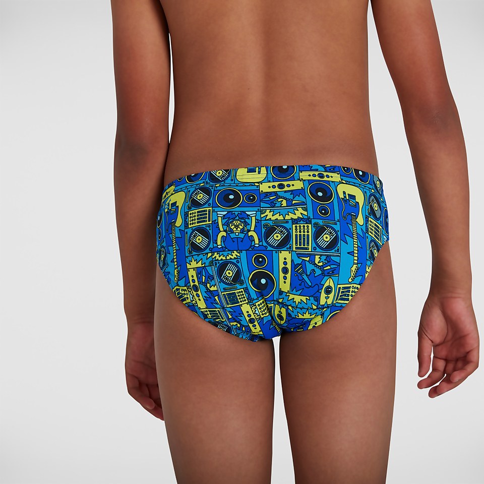 Jungen Allover Badehose in Schwarz