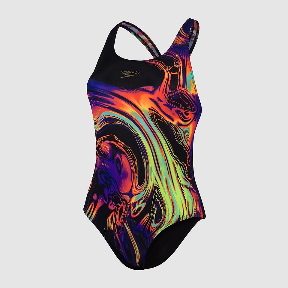Women's Placement Digital Powerback Swimsuit Black