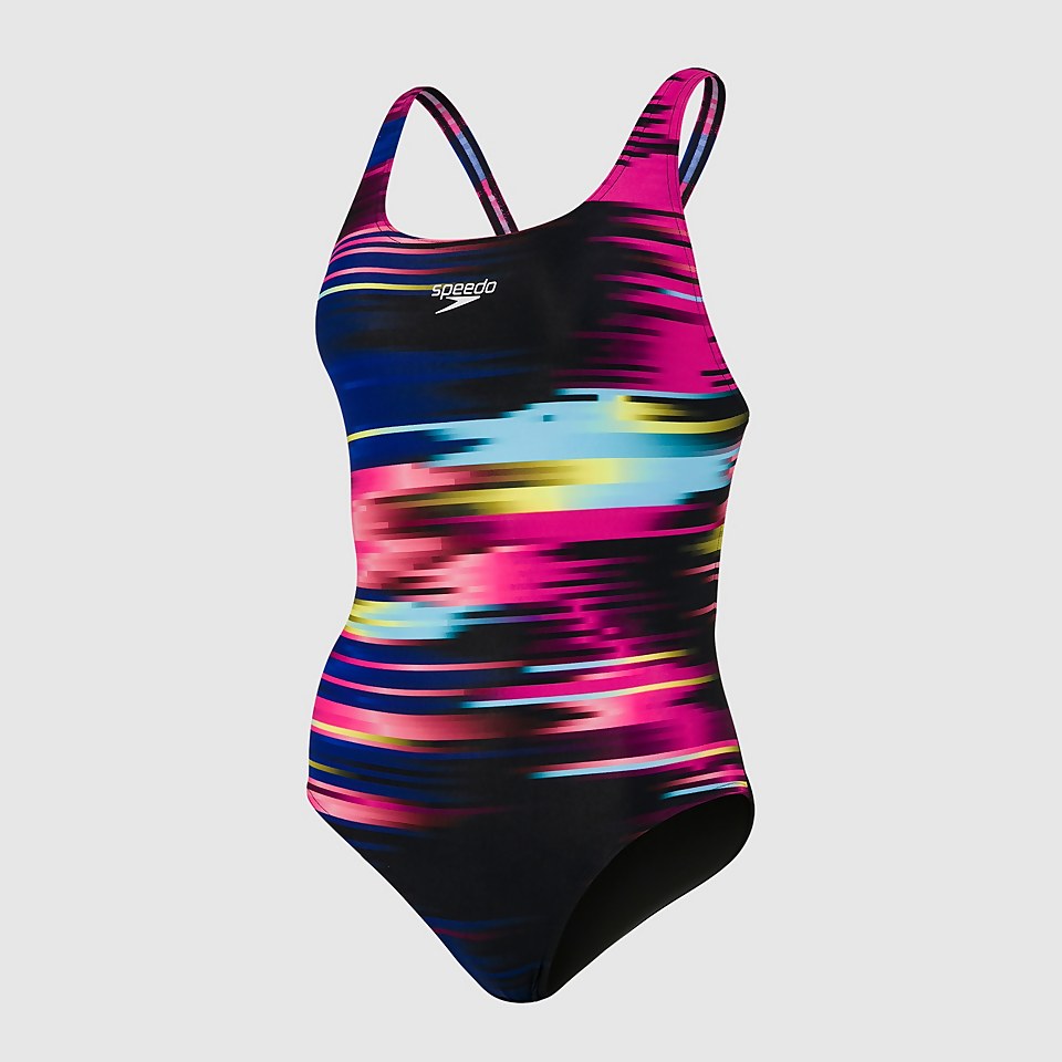 Women's Placement Digital Powerback Swimsuit Black