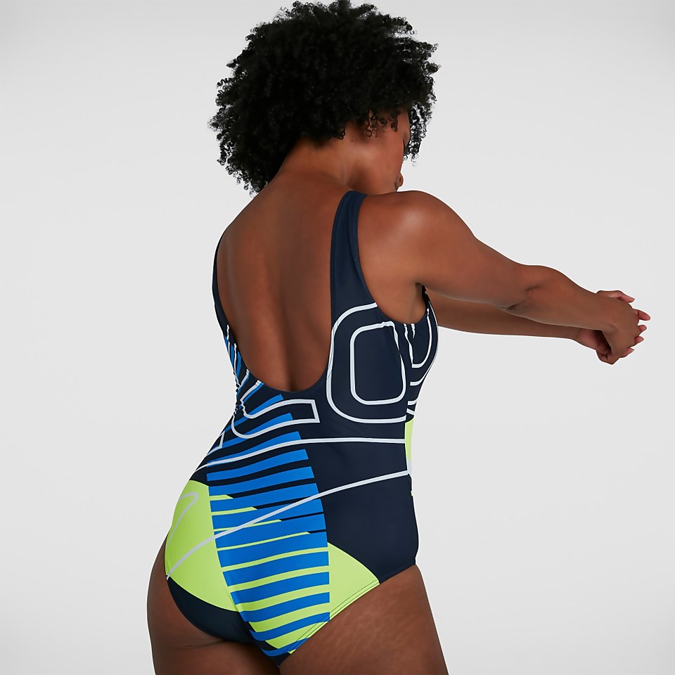 Women's Placement U-Back Swimsuit Navy