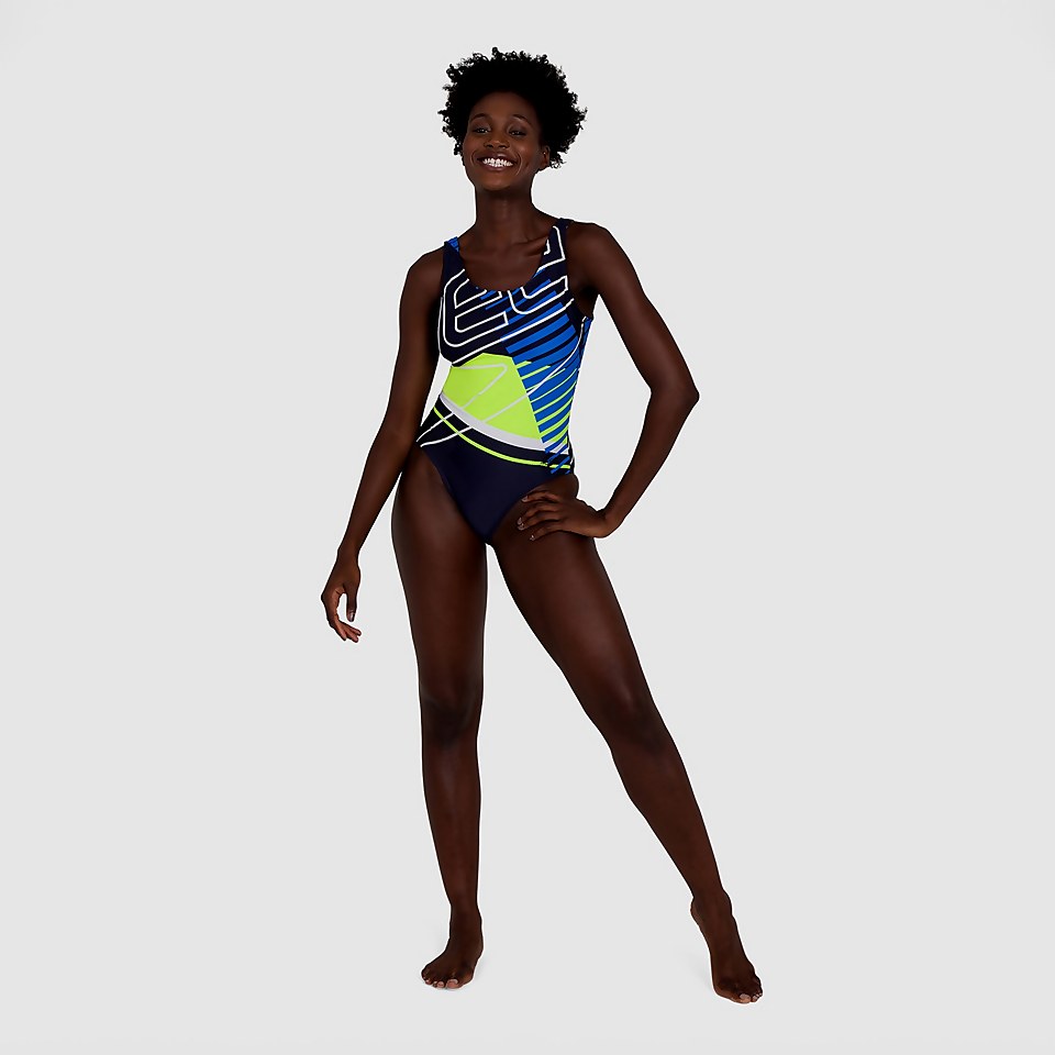 Women's Placement U-Back Swimsuit Navy