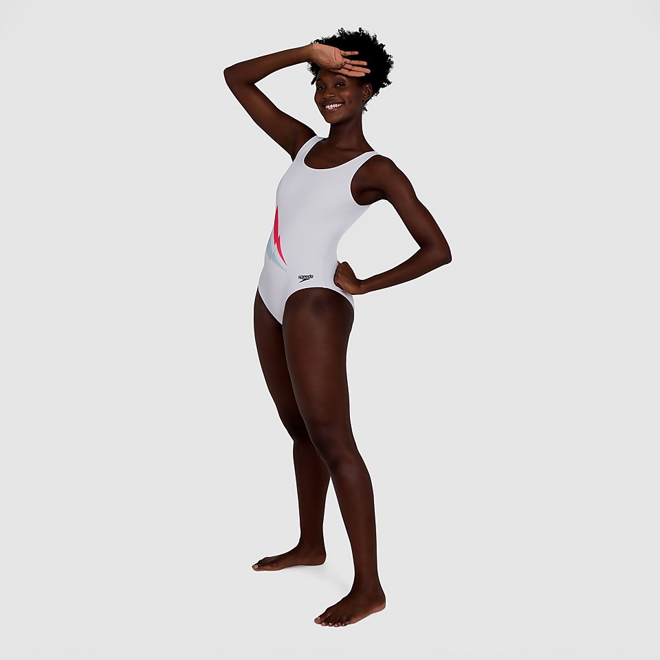 Women's Placement U-Back Swimsuit White