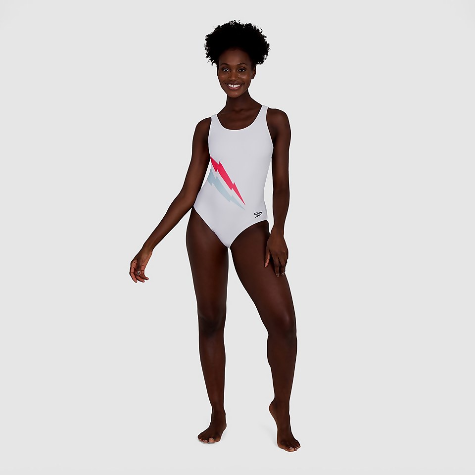 Women's Placement U-Back Swimsuit White