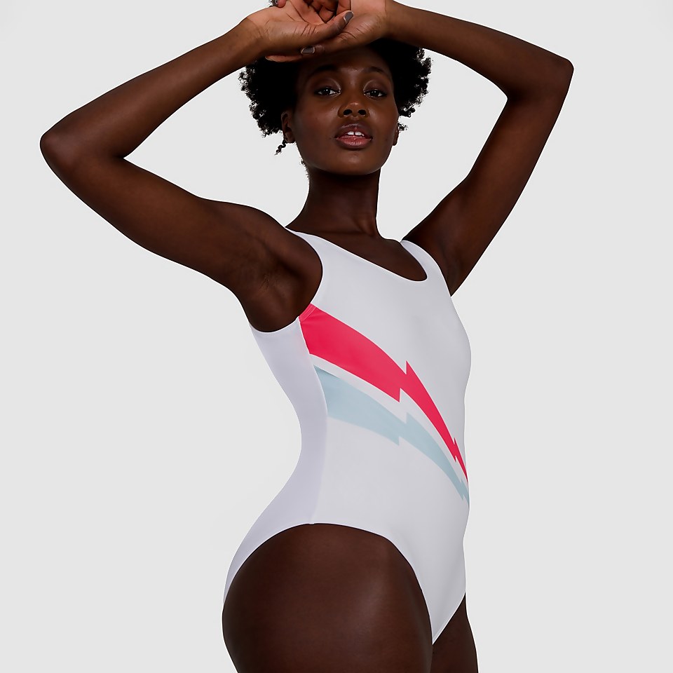 Women's Placement U-Back Swimsuit White