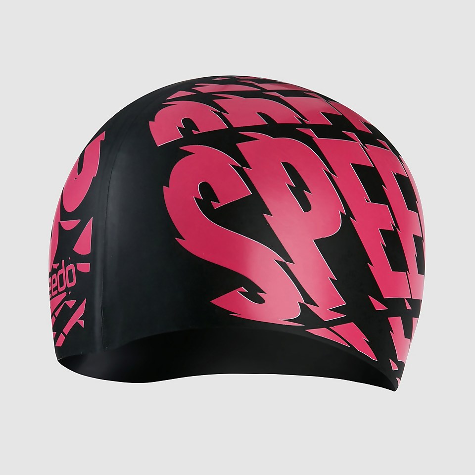 Bonnet de bain Unisexe Slogan Imprimé Noir