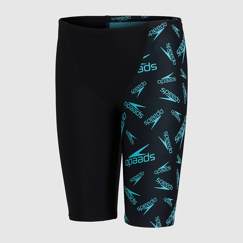 Boys' Boom Logo Allover V Cut Jammer Black