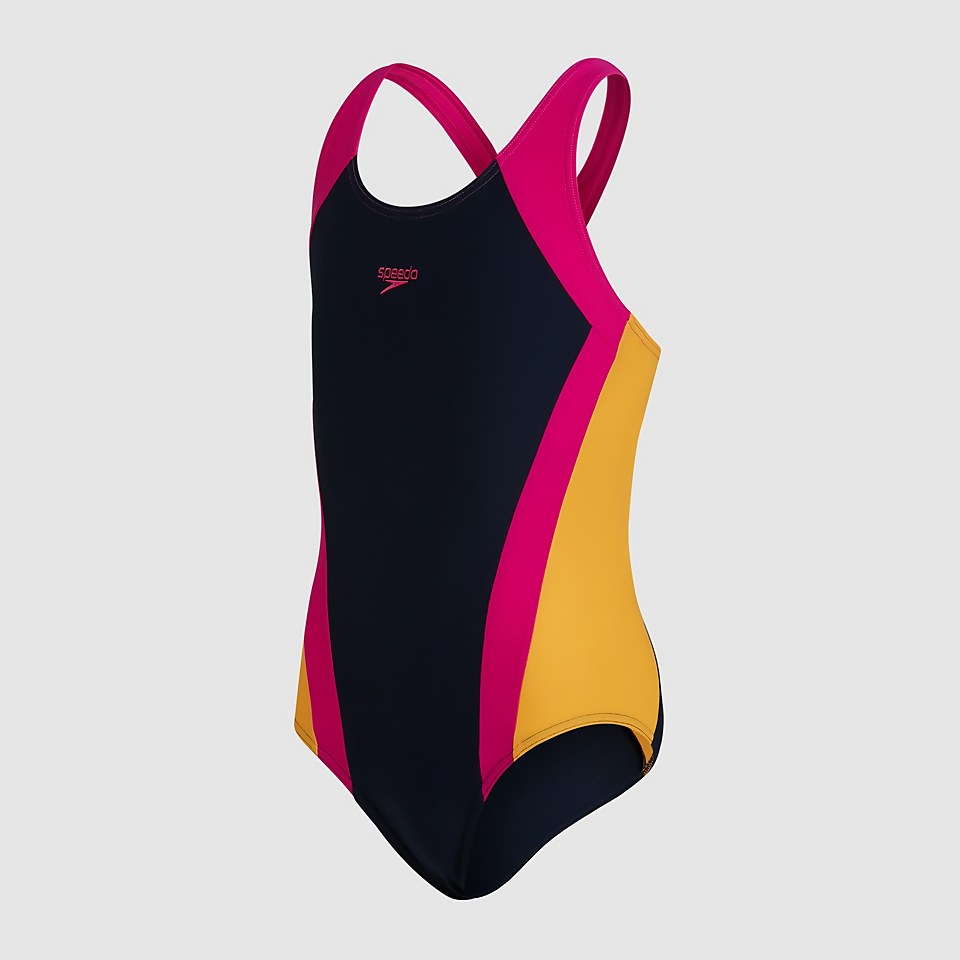 Junior Boom Splice Muscleback Swimsuit Navy