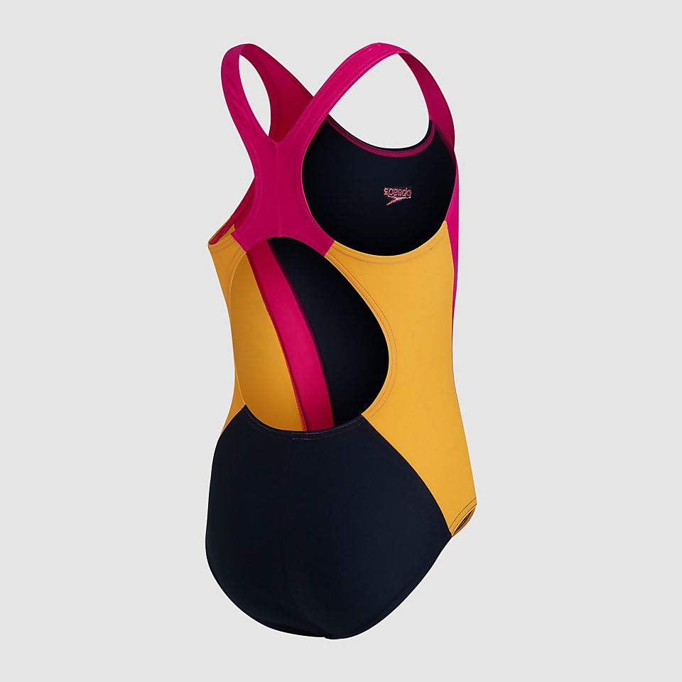 Junior Boom Splice Muscleback Swimsuit Navy