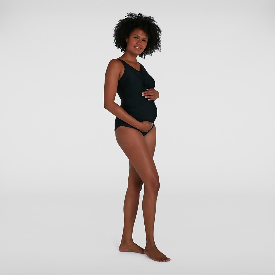 Women's Essential U-Back Maternity Swimsuit Black