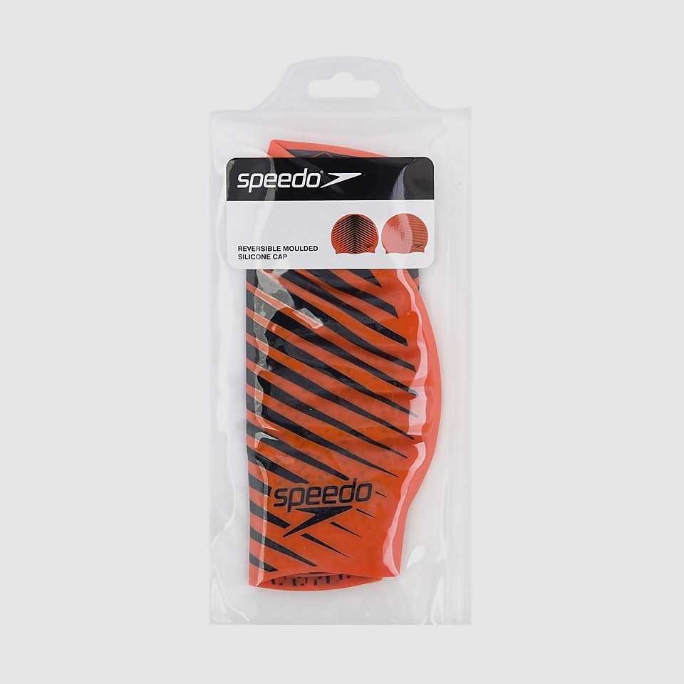 Unisex Reversible Moulded Silicone Cap Orange