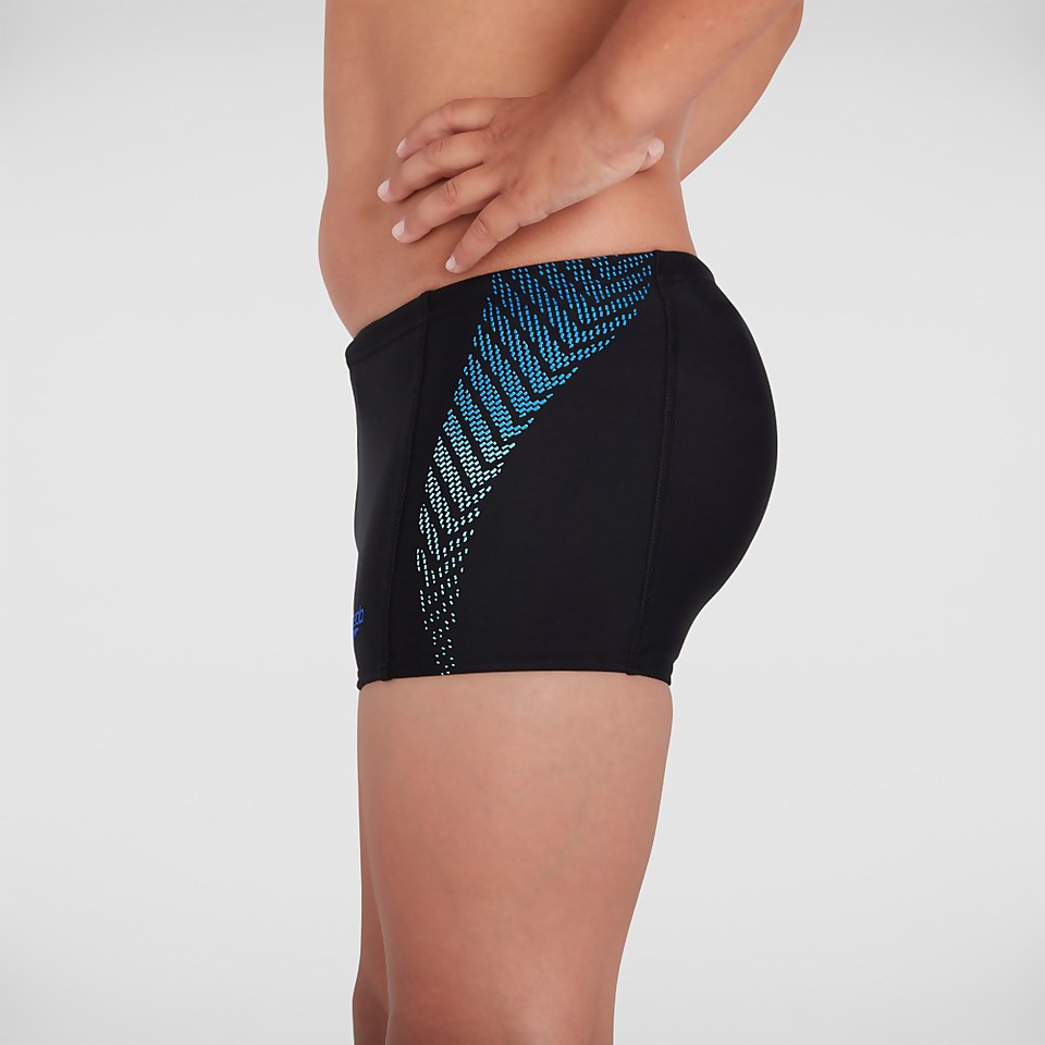 Jungen Plastisol Placement Aquashorts in Schwarz