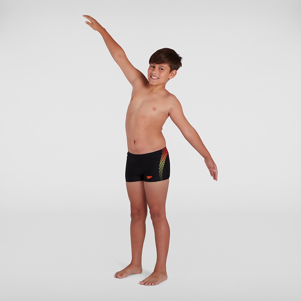 Boys' Plastisol Placement Aquashort Black