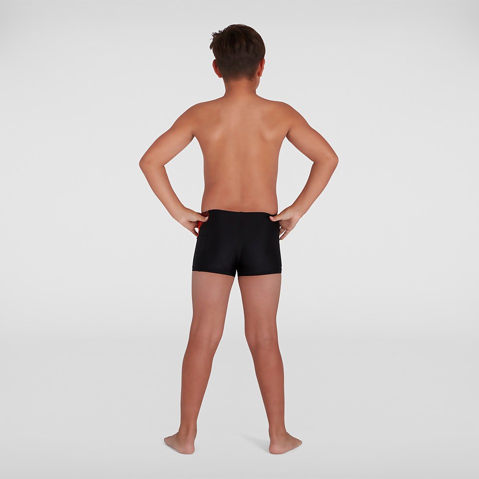 Boys' Plastisol Placement Aquashort Black