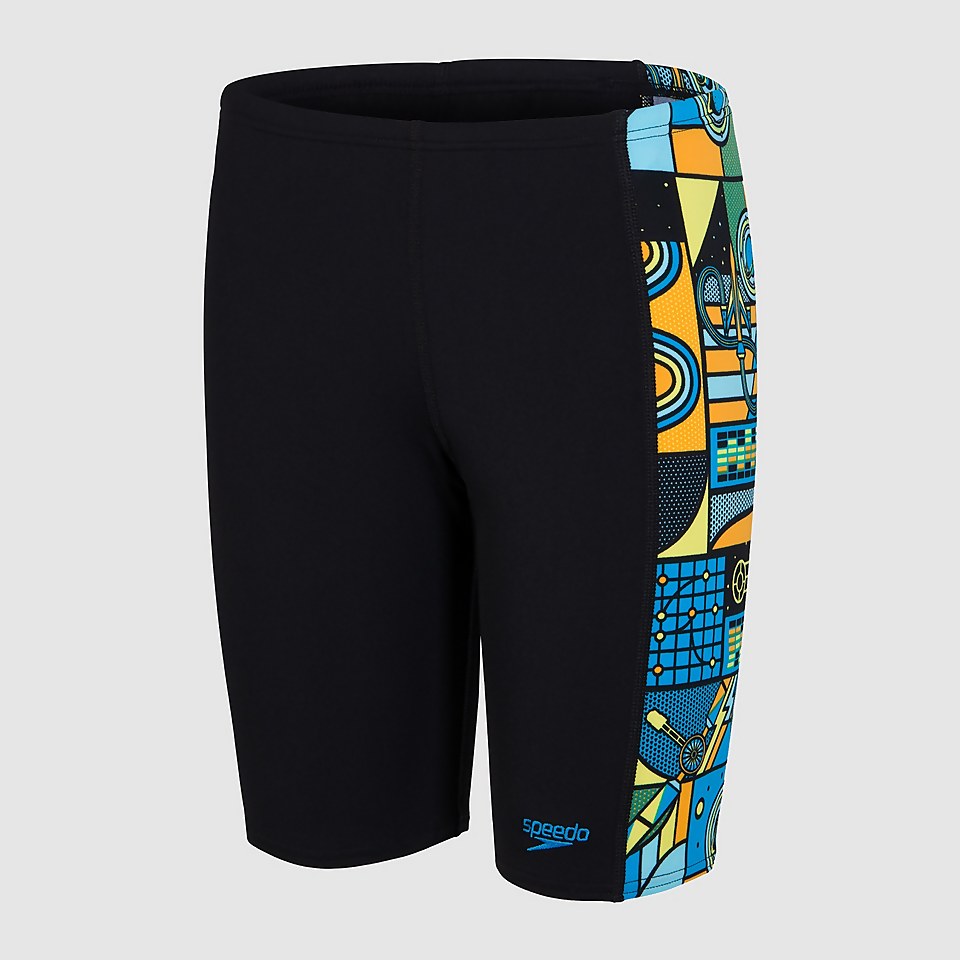 Boys' Allover Panel Jammer Black