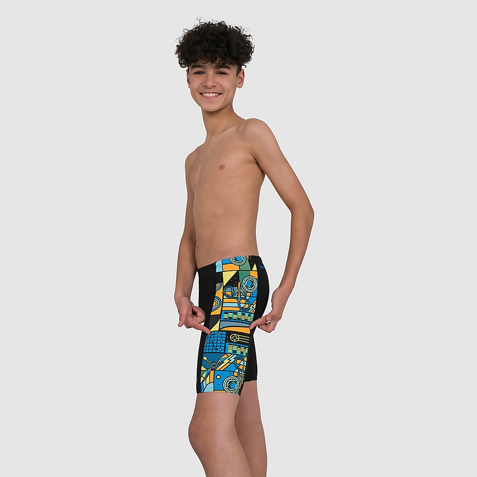 Boys' Allover Panel Jammer Black