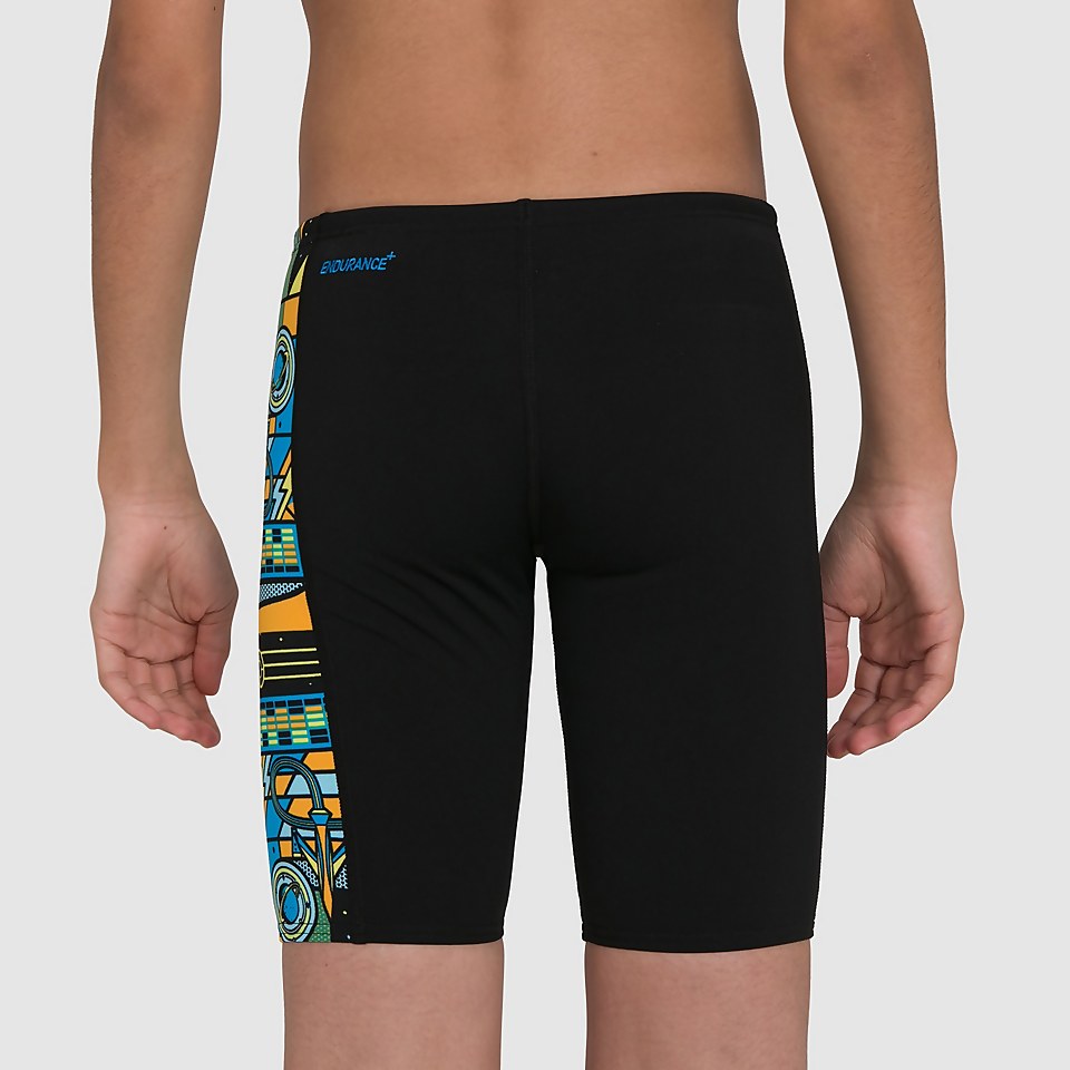 Boys' Allover Panel Jammer Black